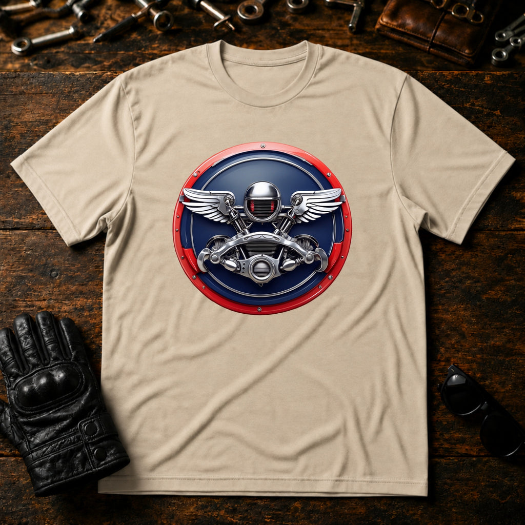 Vintage Garage Racer T-Shirt - mockup 6 sand