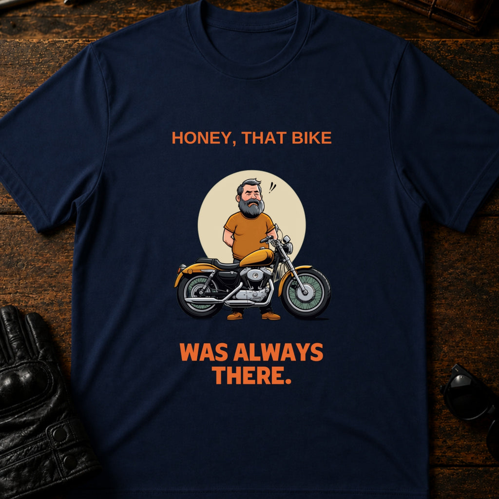That Bike Was Always There Funny T-Shirt - mockup 5 navy
