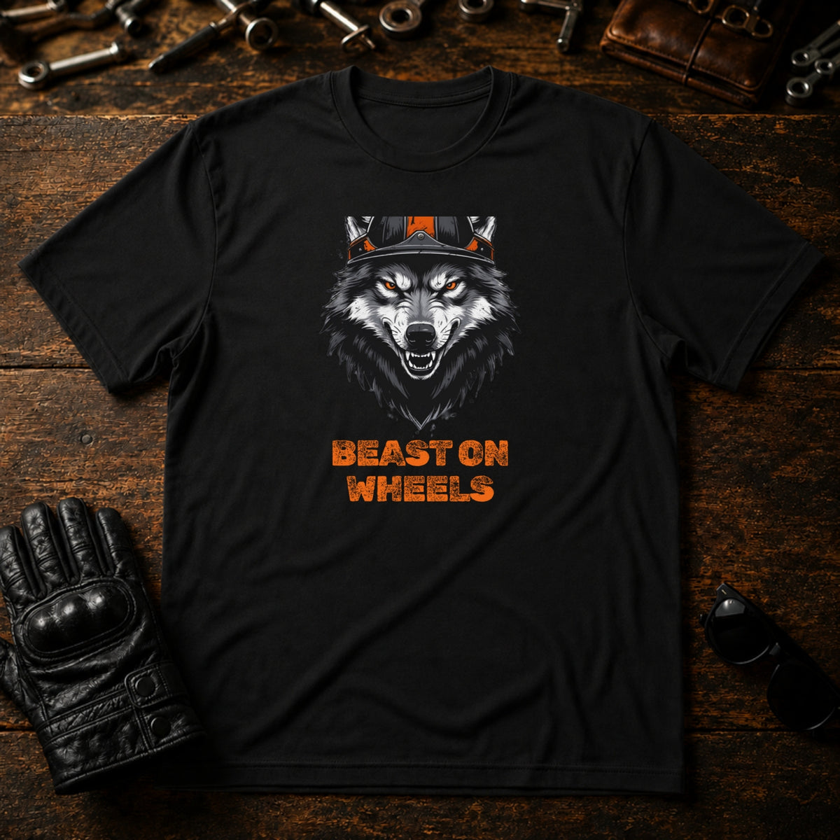 Wild Animal Rider T-Shirt - mockup 1 black
