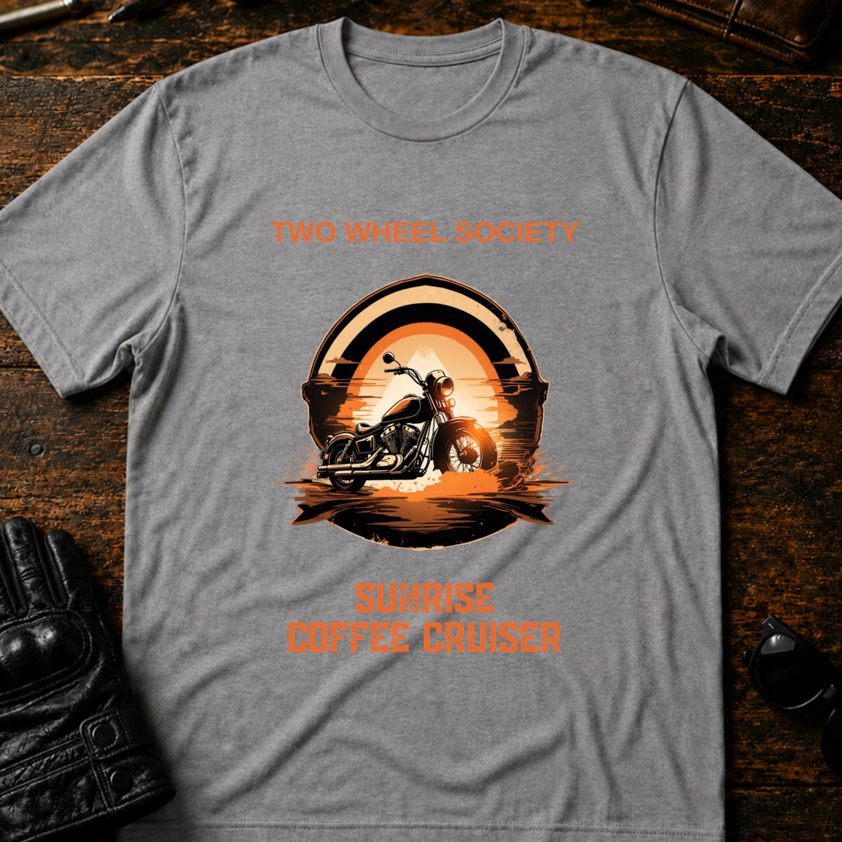 Sunrise Coffee Cruiser T-Shirt, sport gray