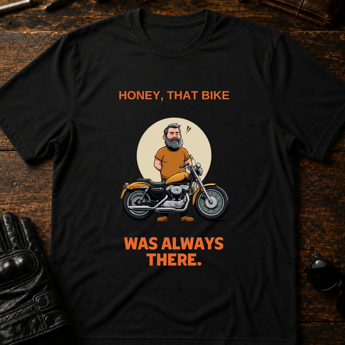 That Bike Was Always There Funny T-Shirt, black