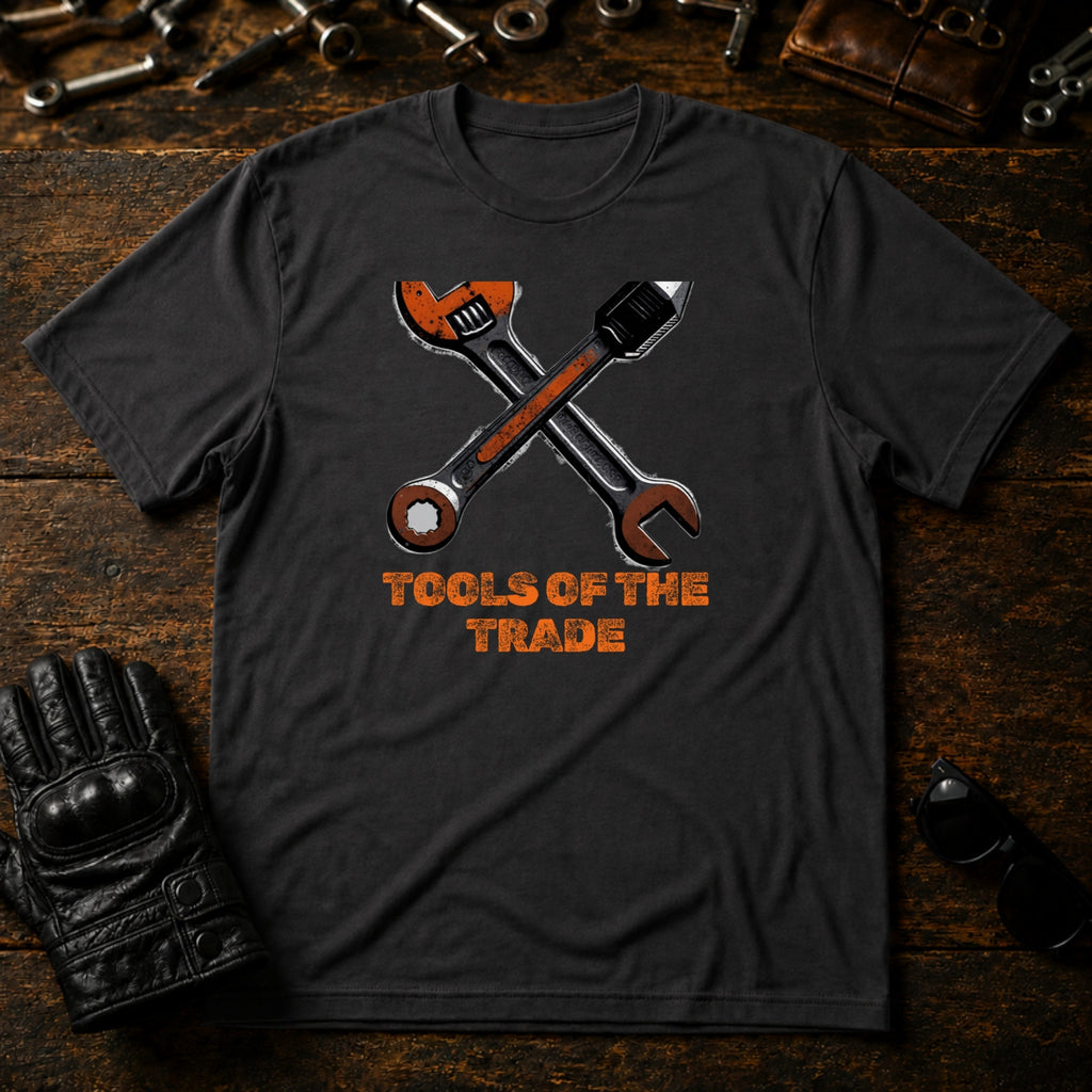 Grease Monkey Wrench T-Shirt - mockup 3 charcoal