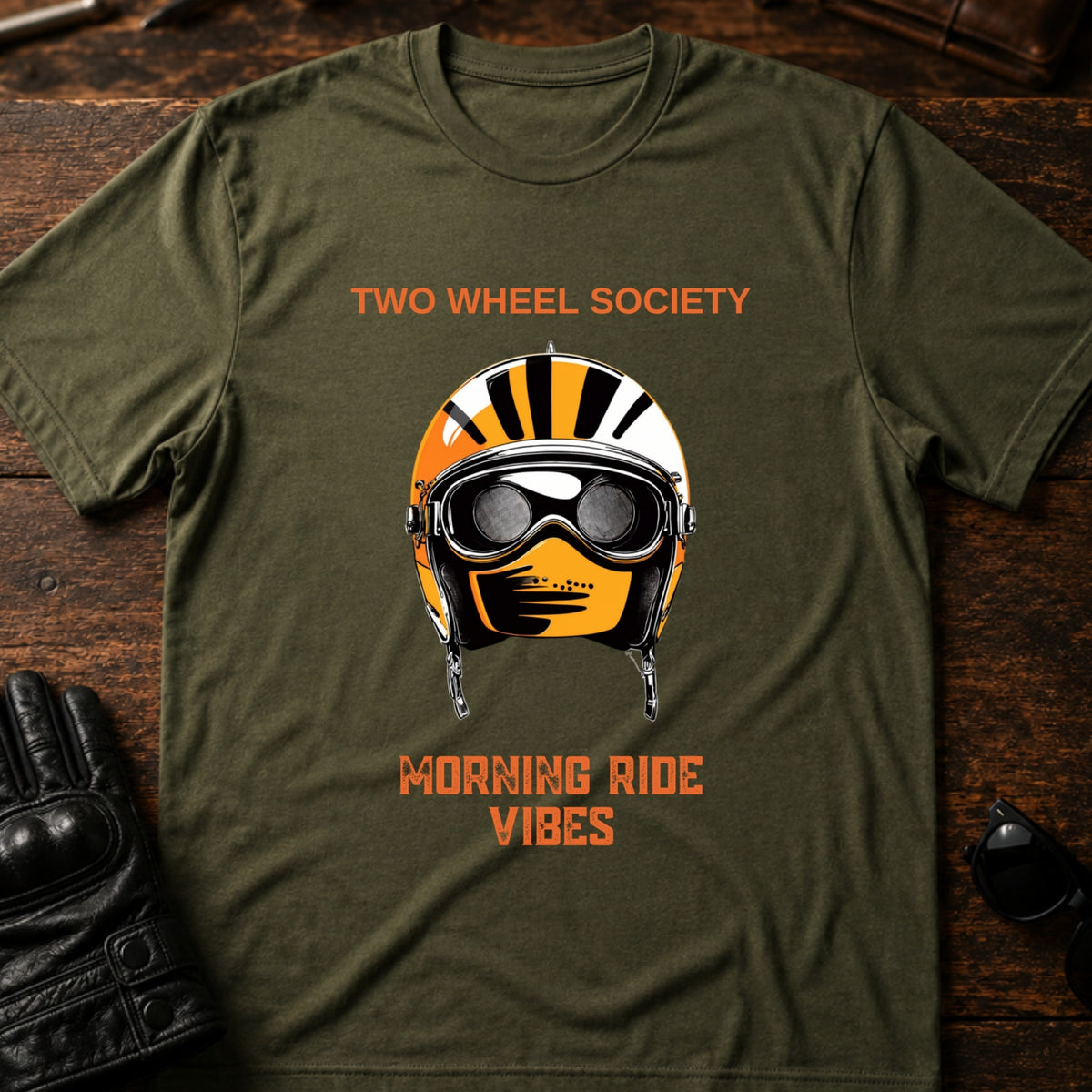 Morning Ride Vibes T-Shirt, military green