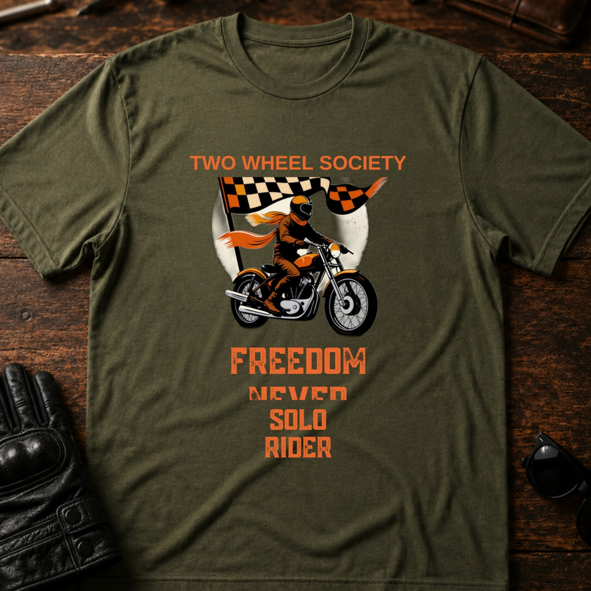 Solo Rider Badge T-Shirt, military green