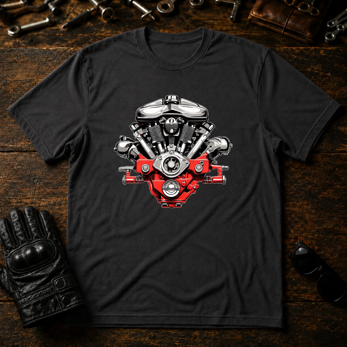 Garage Culture Vintage Art T-Shirt - mockup 3 charcoal