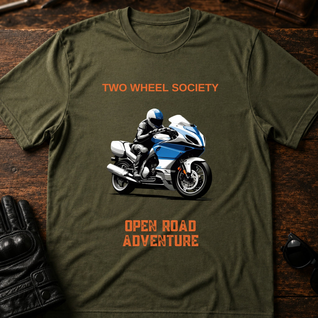 Open Road Adventure T-Shirt - mockup 2 military green