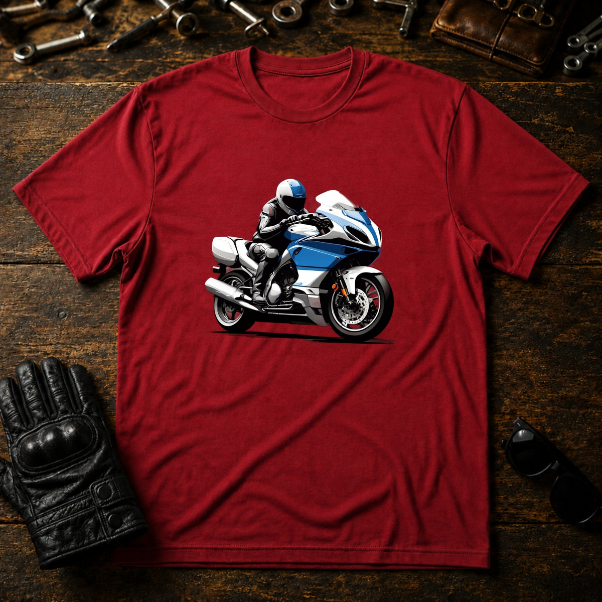 Open Road Adventure T-Shirt - mockup 7 cardinal red