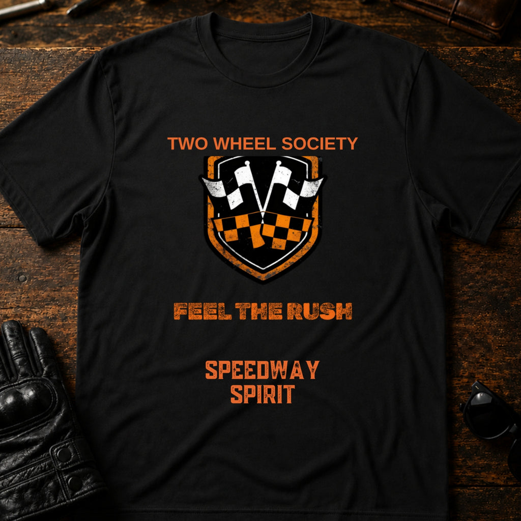 Speedway Spirit Badge T-Shirt - mockup 1 black